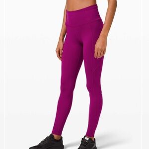 Lululemon Fast and Free High-Rise Tight 28” Non-Reflective Brushed Nulux